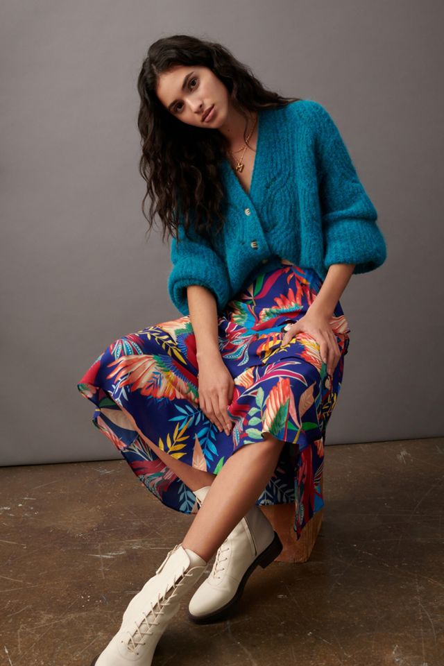 Farm Rio Fatima Tiered Midi Skirt #1