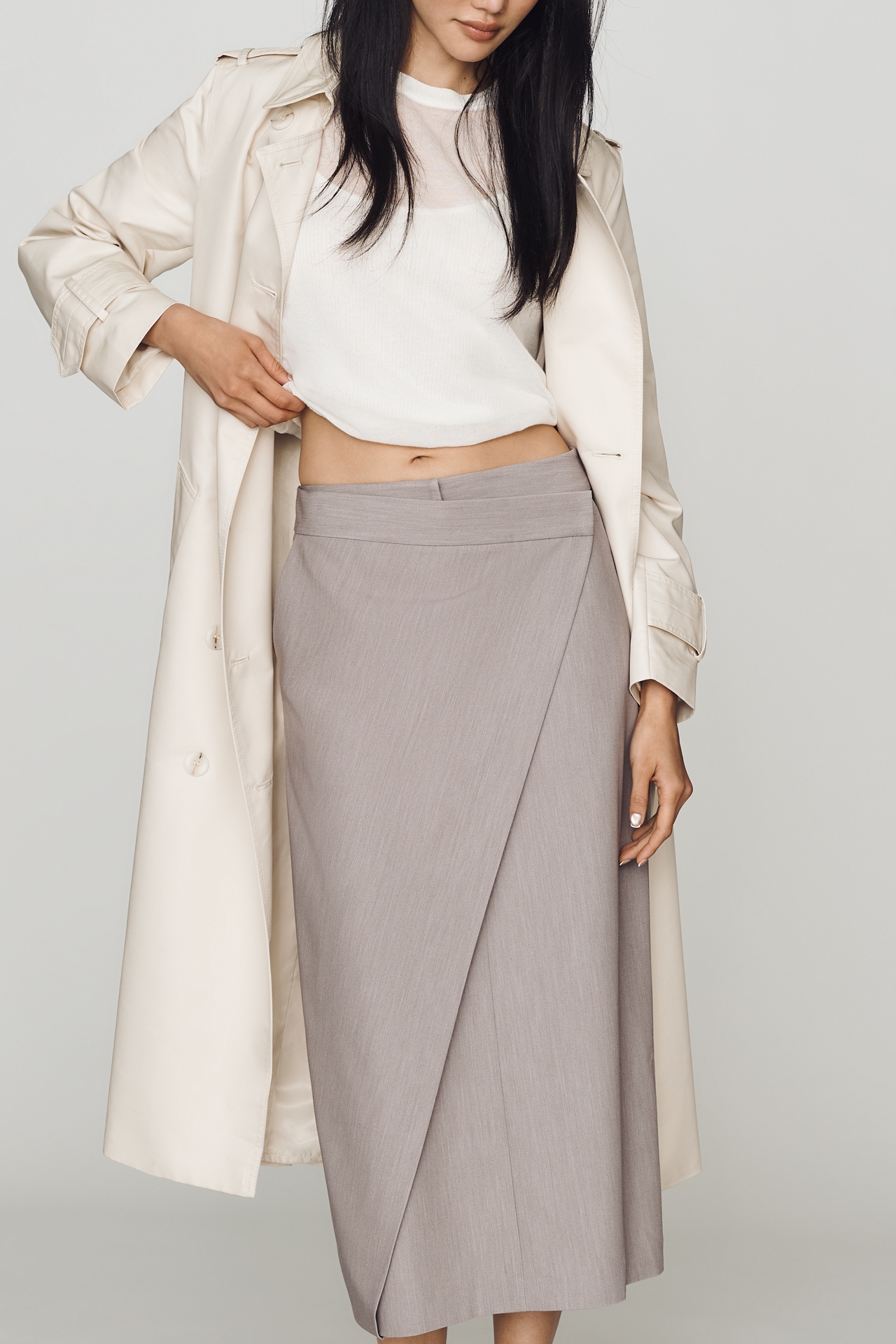 Whiteroom + Cactus Wrap Midi Skirt