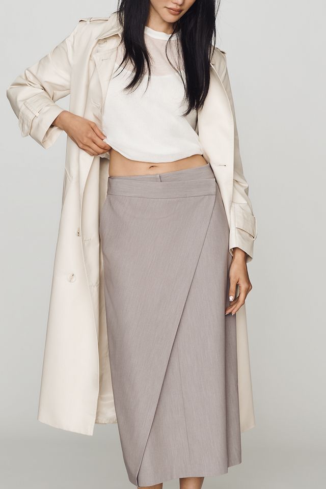 Whiteroom + Cactus Wrap Midi Skirt #1