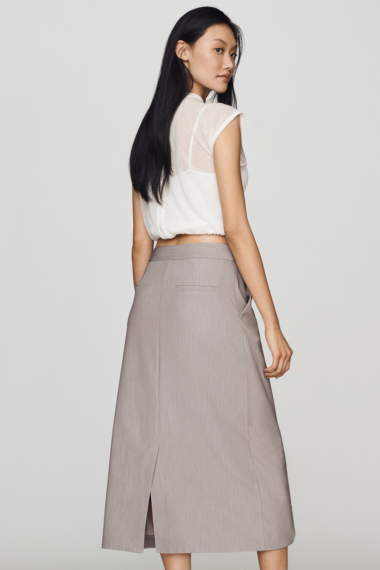 Whiteroom + Cactus Wrap Midi Skirt