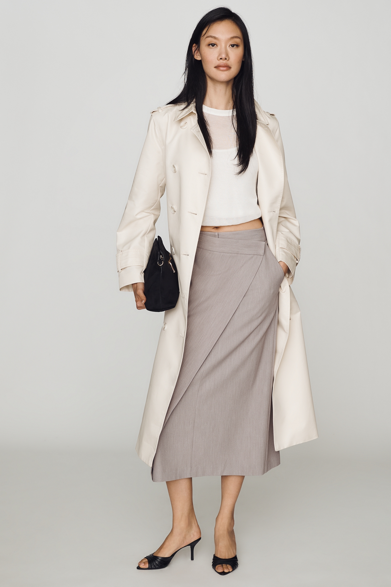 Whiteroom + Cactus Wrap Midi Skirt