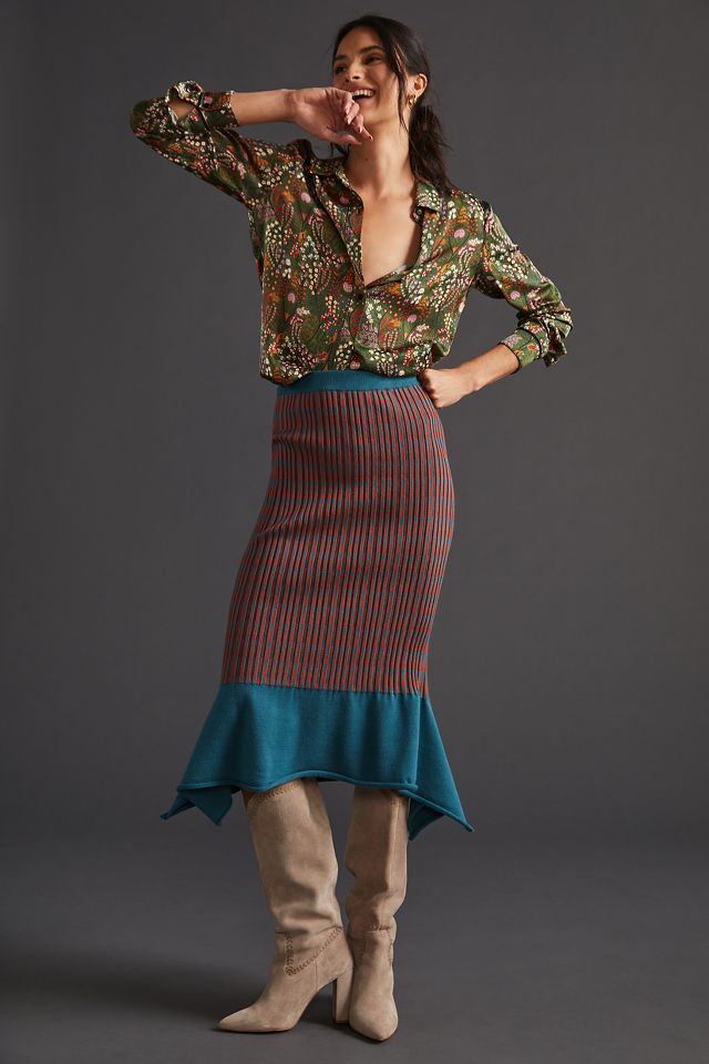 Anthropologie scenic sweater on sale skirt