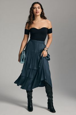 Current Air Asymmetrical Tiered Skirt