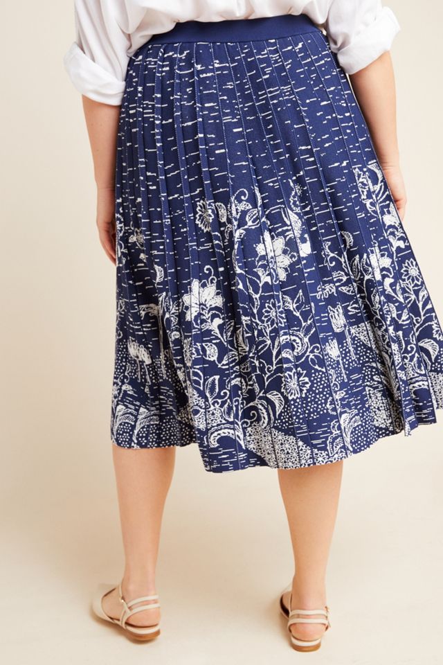 Haven Pleated Knit Midi Skirt #5