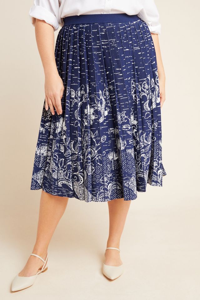 Haven pleated knit midi skirt store