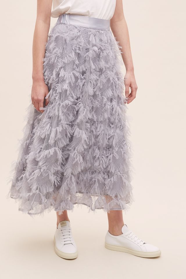 Cynthia textured a-line midi skirt hotsell