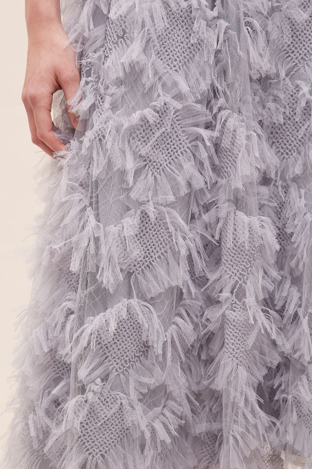 Cynthia Textured A Line Midi Skirt