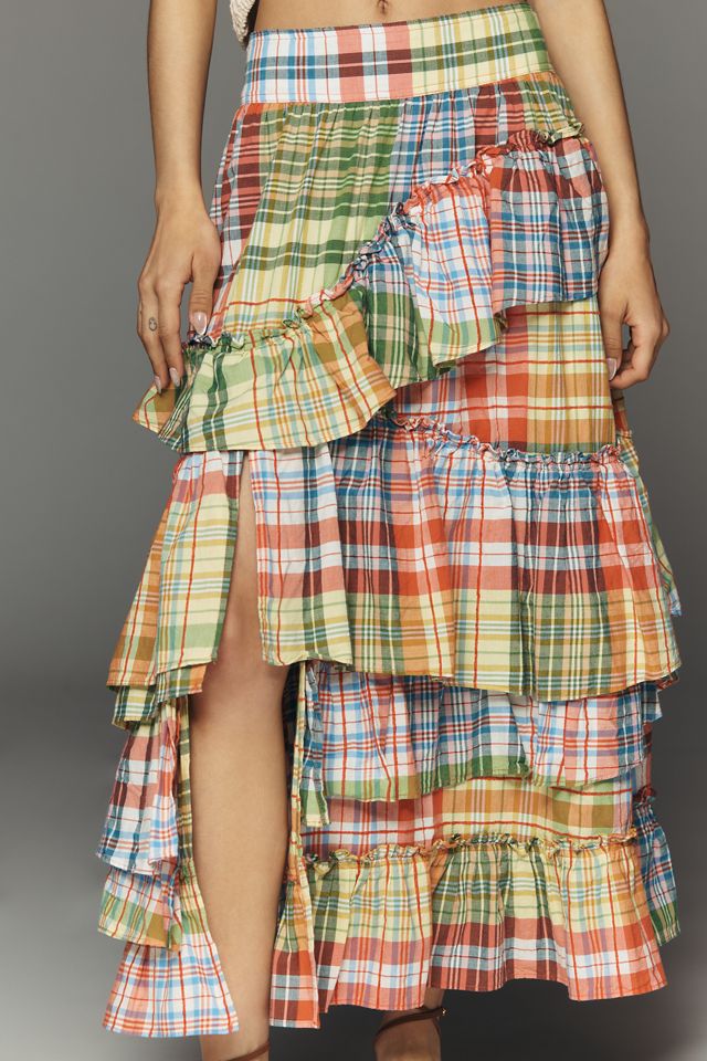 Pilcro Plaid Petticoat Maxi Skirt #1