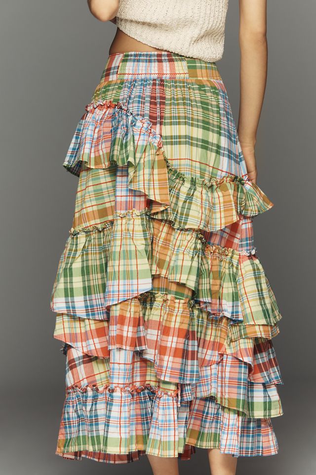 Pilcro Plaid Petticoat Maxi Skirt #2