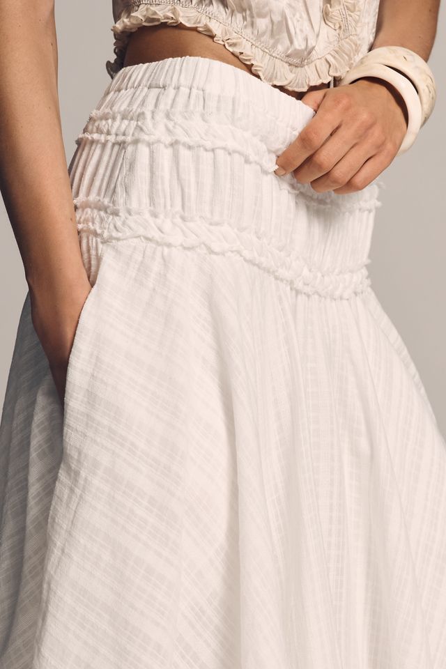 By Anthropologie Gingham Midi Circle Skirt #3