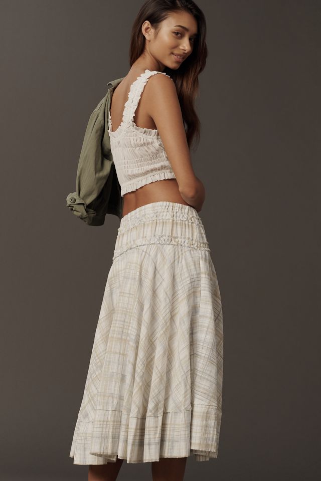 Gonna Midi in Cotone con Vita Arricciata By Anthropologie #2