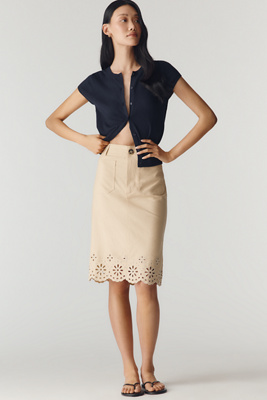 The Colette Eyelet Midi Skirt