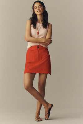 Colette Scalloped Mini Skirt by Maeve