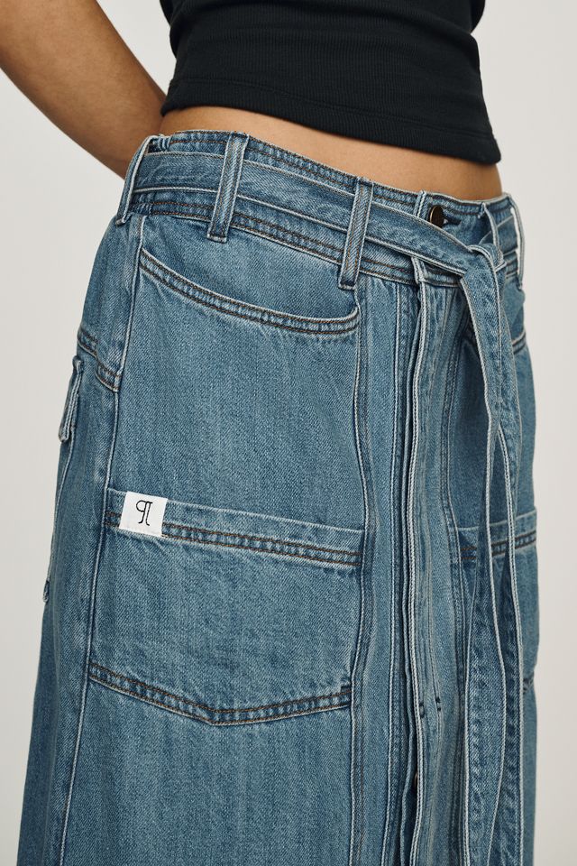 Pilcro Front-Tie Denim Midi Skirt #1