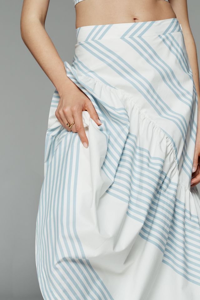 Maeve Cotton Asymmetric Midi Skirt #1