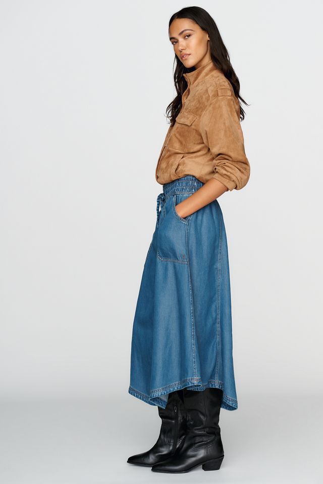 Pilcro Drapey Pull On Midi Skirt #1