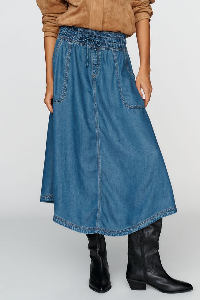 Pilcro Drapey Pull On Midi Skirt #2