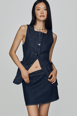 Maeve Denim Mini Skirt In Blue