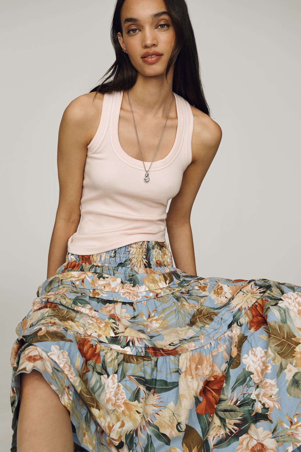 Somerset Linen Blend Maxi Skirt