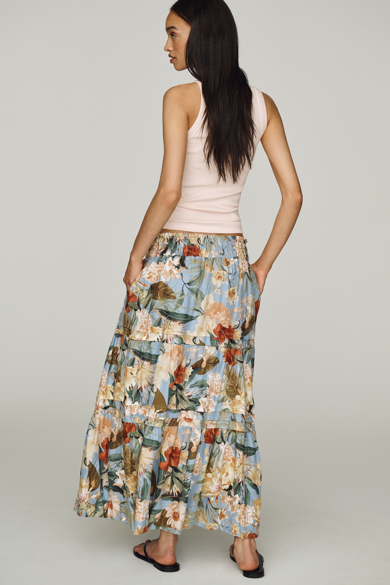 Somerset Linen Blend Maxi Skirt