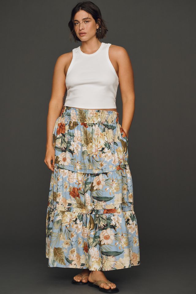 Somerset European Linen Stretch Maxi Skirt #4