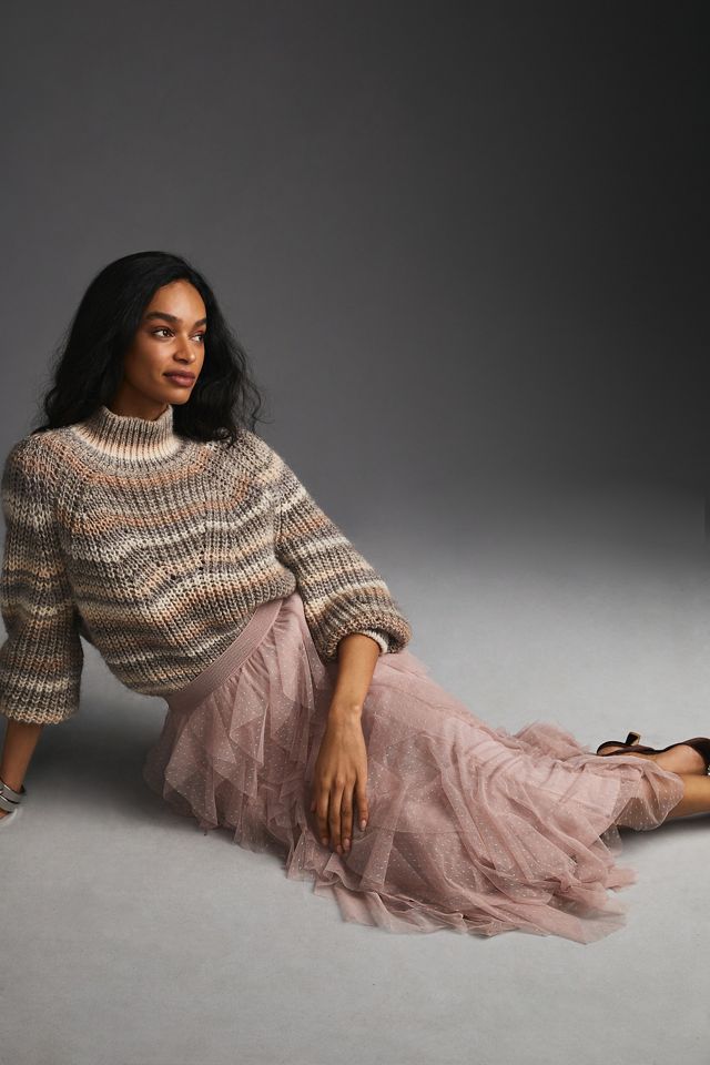 The Chéri Ruffled Tulle Midi Skirt by Anthropologie #10