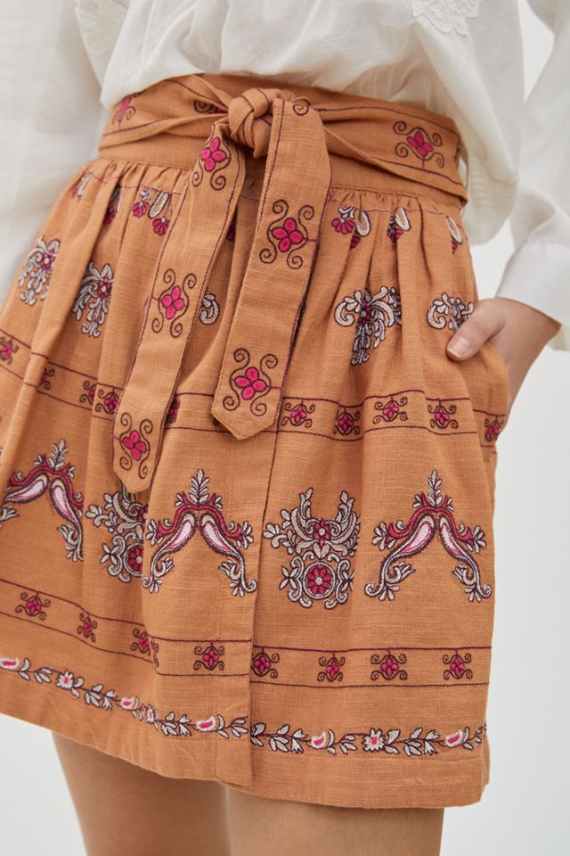Meghan Embroidered Mini Skirt #1