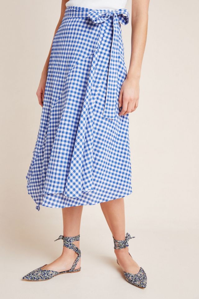Maeve Glenna Gingham Midi Skirt #1