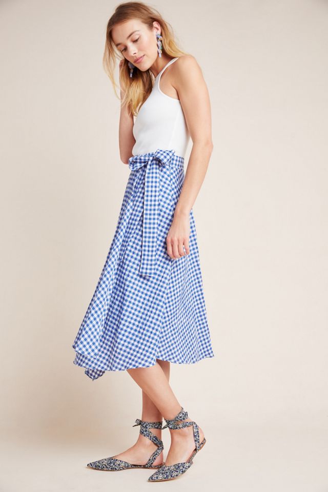 Maeve Glenna Gingham Midi Skirt #2