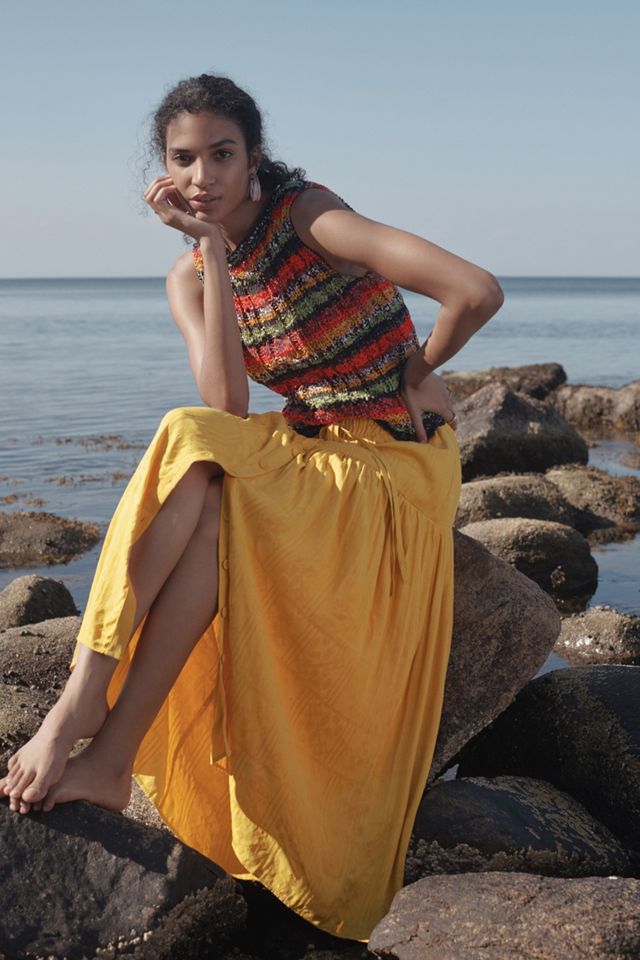 Maeve Carnacion Textured Maxi Skirt #4
