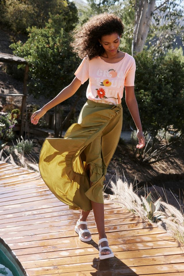 Maeve Constance Ruffled Maxi Skirt #1