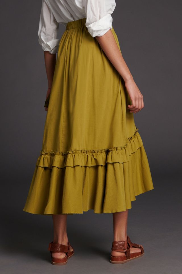 Maeve Constance Ruffled Maxi Skirt #3