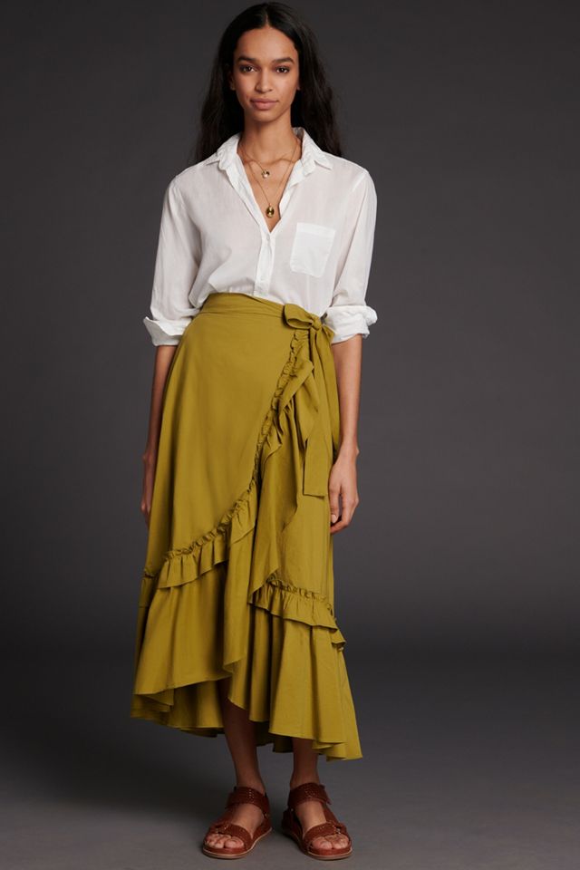 Maeve Constance Ruffled Maxi Skirt #2