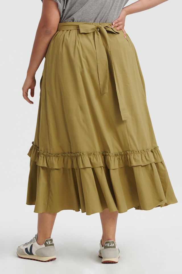 Maeve Constance Ruffled Maxi Skirt #8