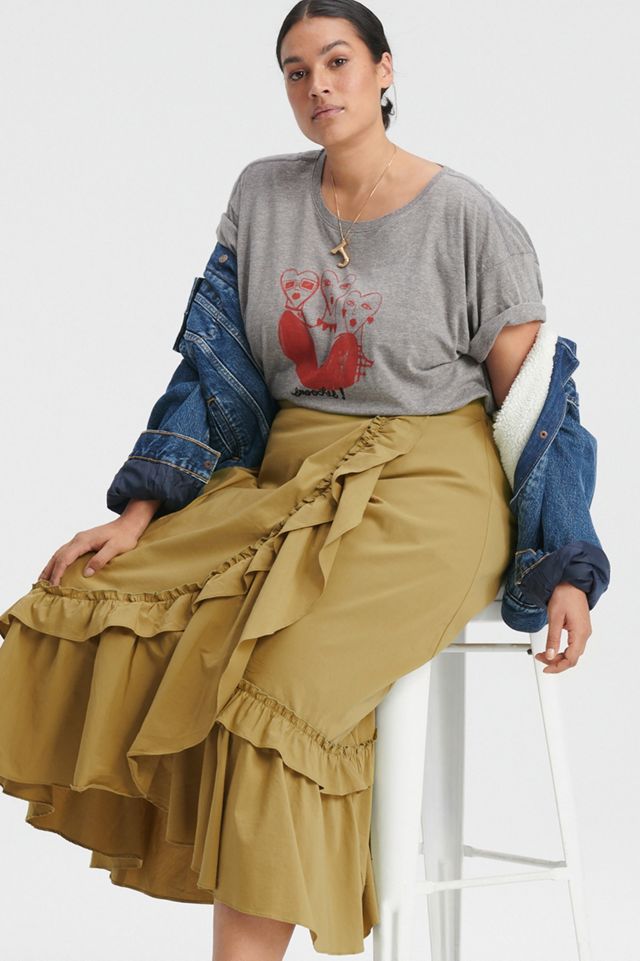 Maeve Constance Ruffled Maxi Skirt #9