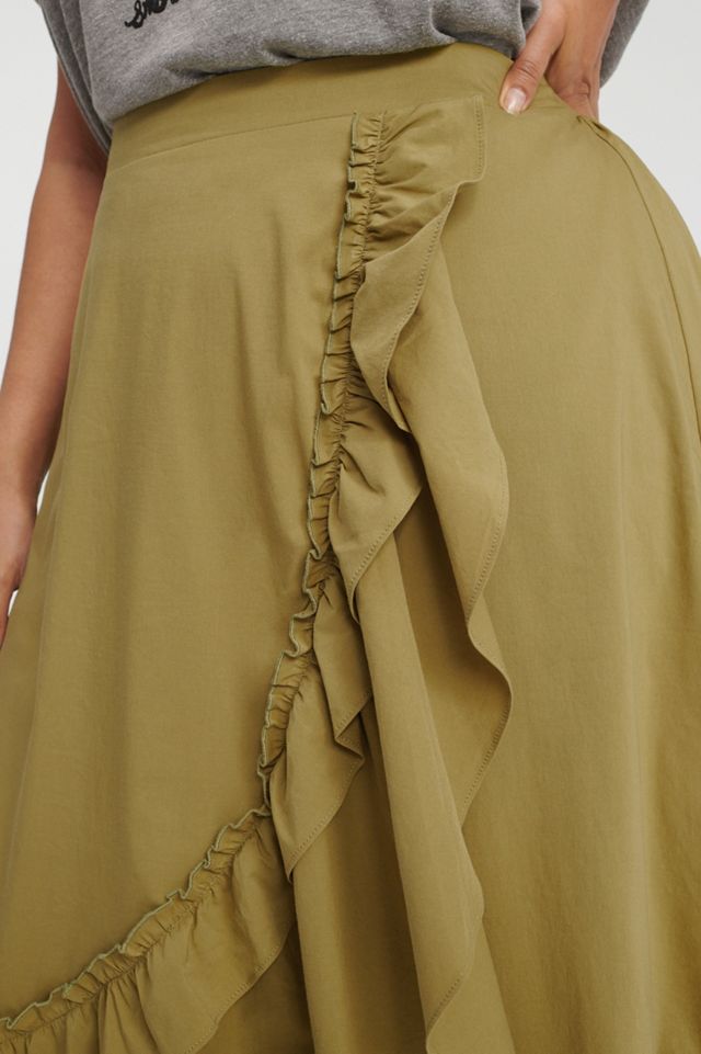 Maeve Constance Ruffled Maxi Skirt #10