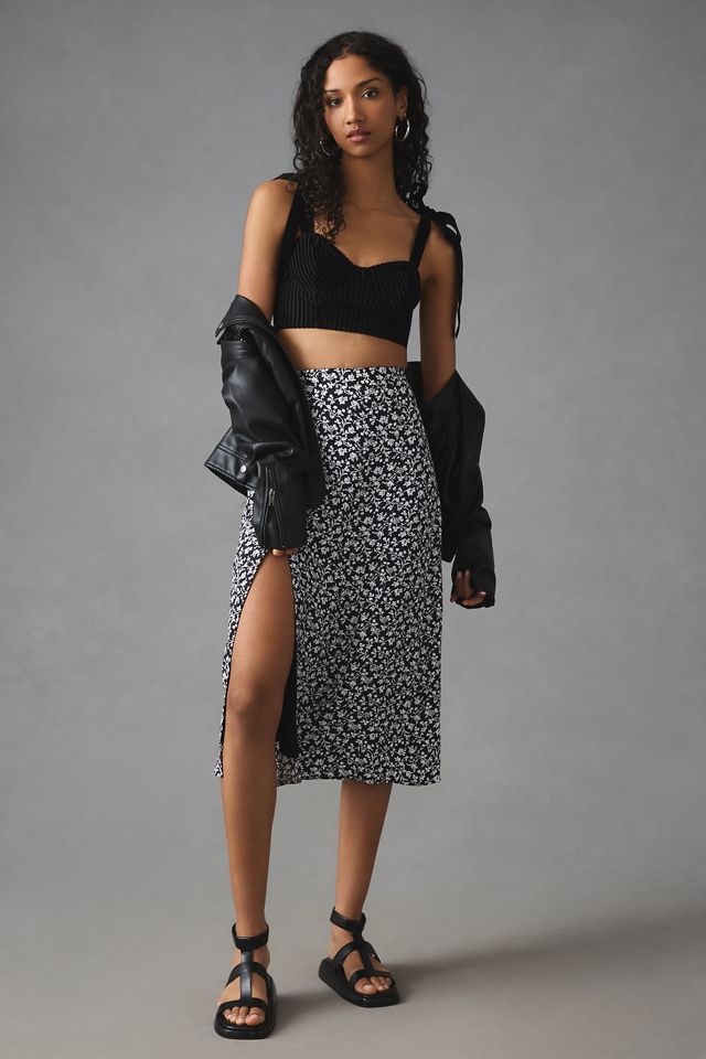 Anthropologie Maeve Side Slit Sequin Skirt Size XL Cocktail New