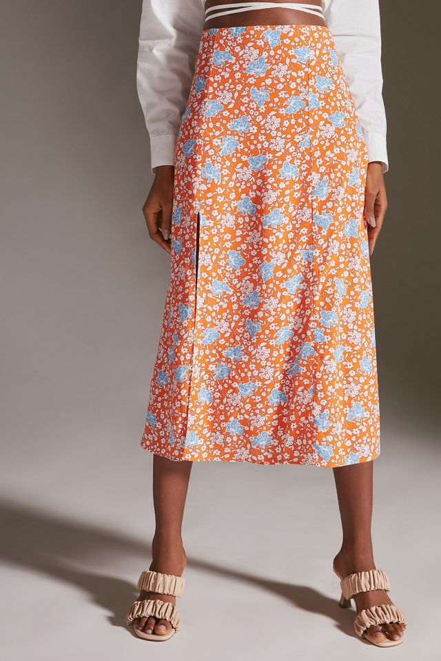 The Lille Side-Slit Midi Skirt by Maeve #1