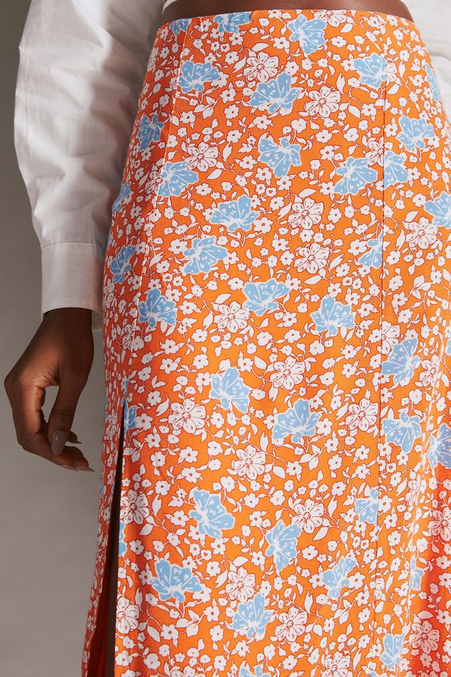 The Lille Side-Slit Midi Skirt by Maeve #3