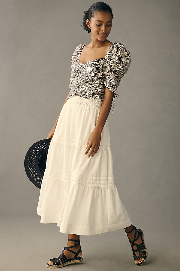 The Somerset Collection By Anthropologie The Somerset Maxi Skirt In White