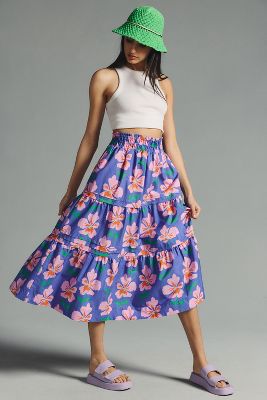 The Somerset Collection By Anthropologie The Somerset Maxi Skirt In Blue