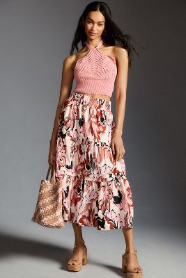 The Somerset Collection By Anthropologie The Somerset Maxi Skirt In Pink