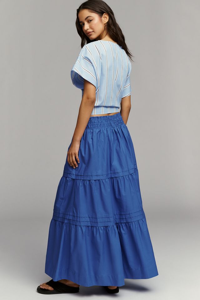 blue off the shoulder dress formal Ever-Pretty Sheer Sweetheart Double Layer Pleated Evening Dress main image 1