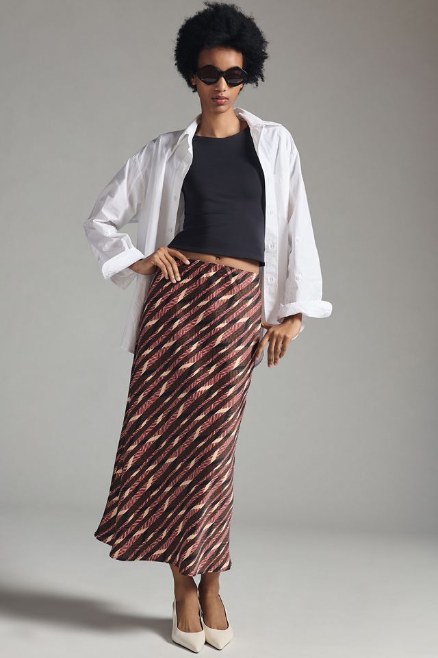 By Anthropologie Satin Slip Skirt #3