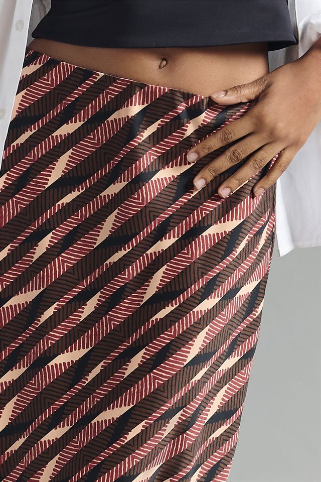 By Anthropologie Satin Slip Skirt #4