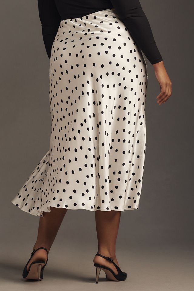 The Mel Ruched Side-Slit Midi Skirt by Maeve | Anthropologie