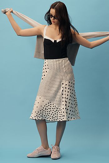Avec Les Filles Bow Embellished Slit Mini Skirt | Anthropologie Avec Les Filles Bow Embellished Slit Mini Skirt | Anthropologie