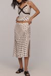 The Jacie Poplin Printed Midi Skirt by Maeve
