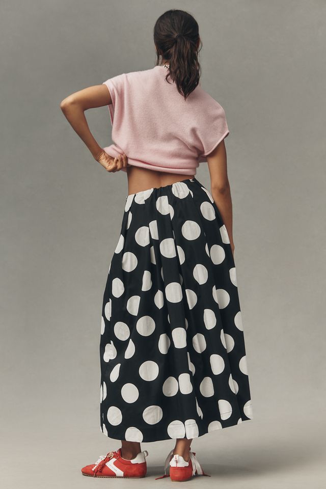Maeve Cotton Poplin Pleated Midi Skirt #2