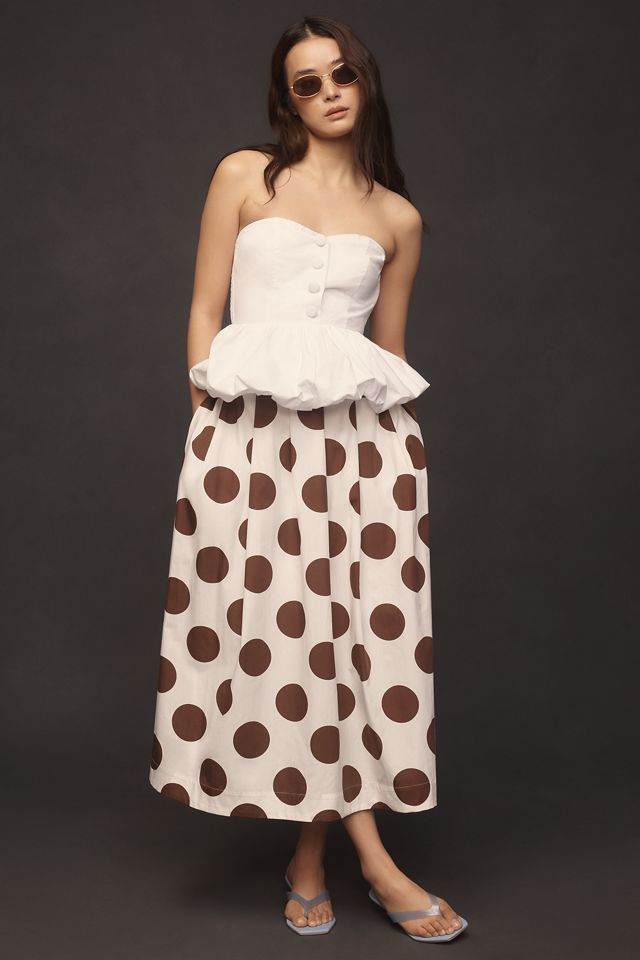 Maeve Cotton Poplin Pleated Midi Skirt #2